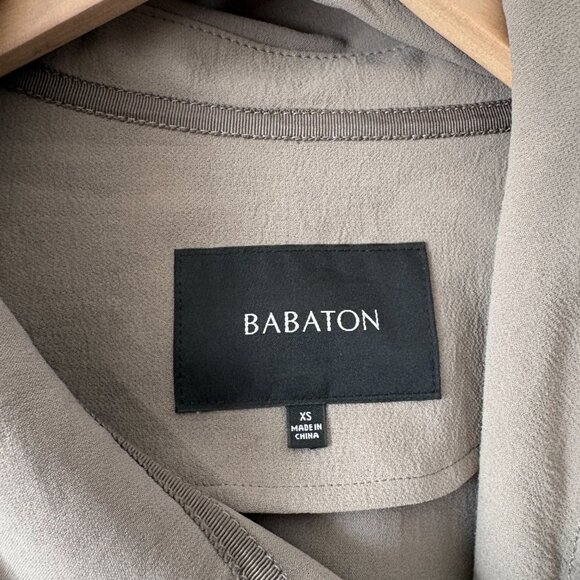 Aritzia Babaton Cormac Lightweight Trench Coat Taupe Size XS - Picture 5 of 8